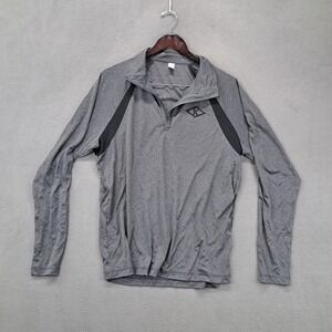 ALO YOGA Men's Gray 1/4 Zip Long Sleeve Athletic Pullover Shirt Size L